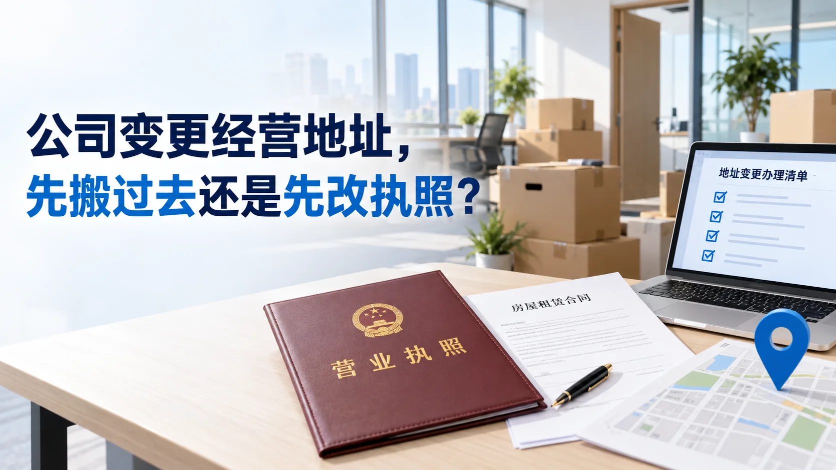 公司变更经营地址，先搬过去还是先改执照？