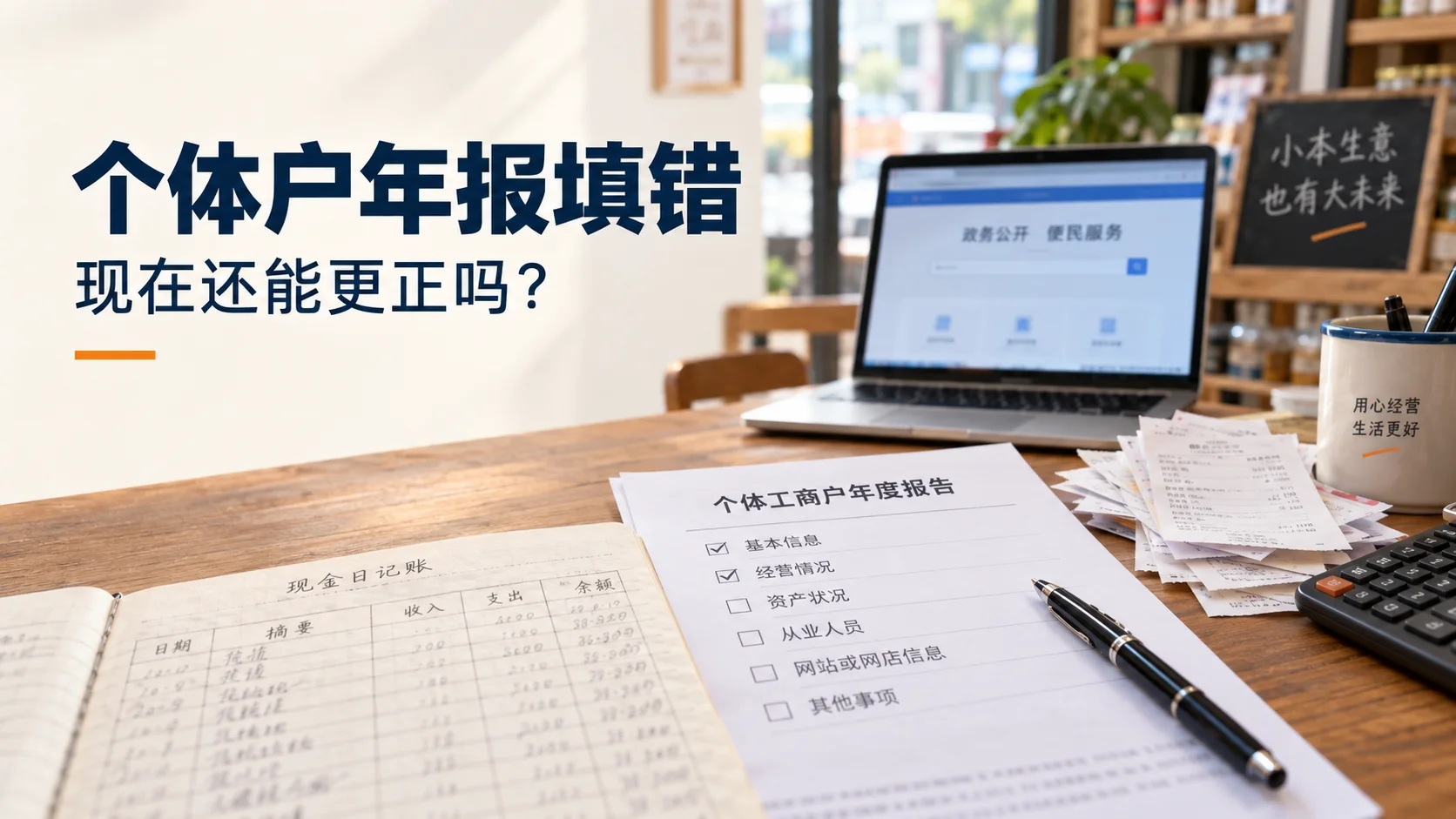 个体户年报内容填错了，能更正吗？