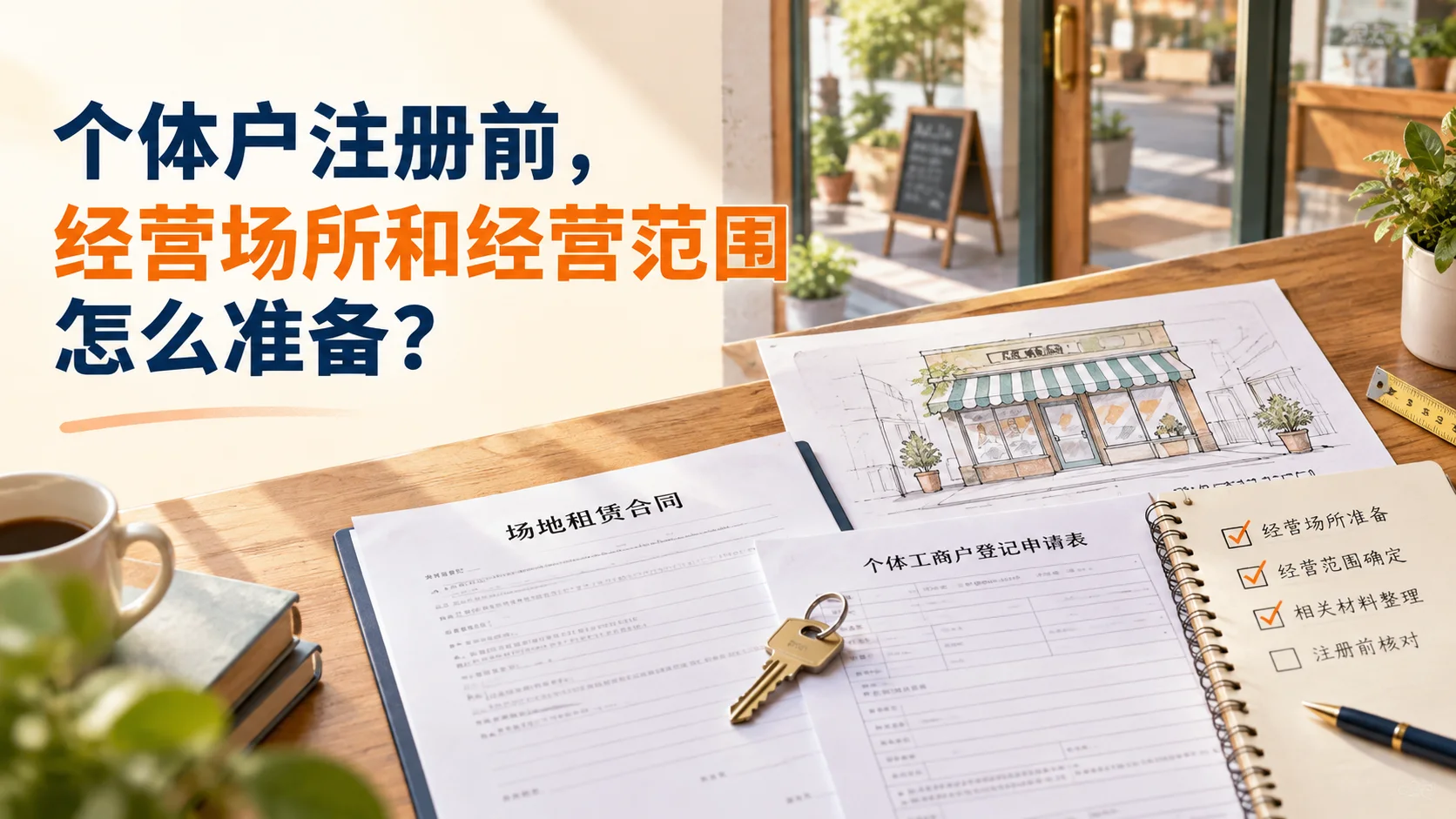 个体户注册前，经营场所和经营范围怎么准备？