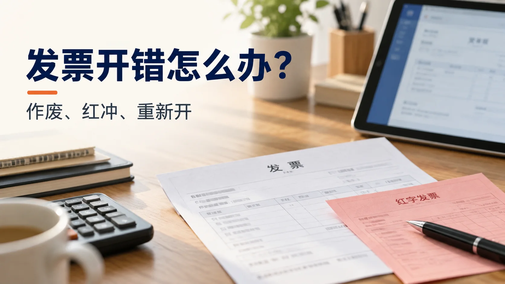 发票开错了怎么办？纸票作废、红冲和数电发票处理