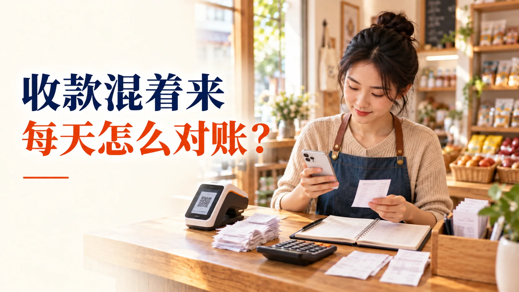 平台、扫码和现金混着收，店主每天怎么对账？