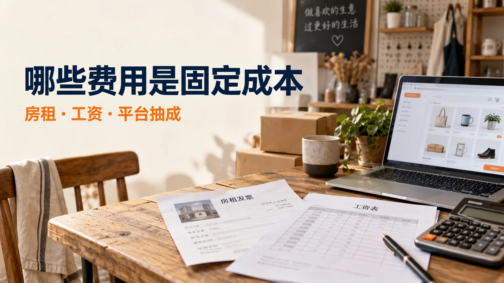 房租、工资、平台抽成，哪些算固定成本？