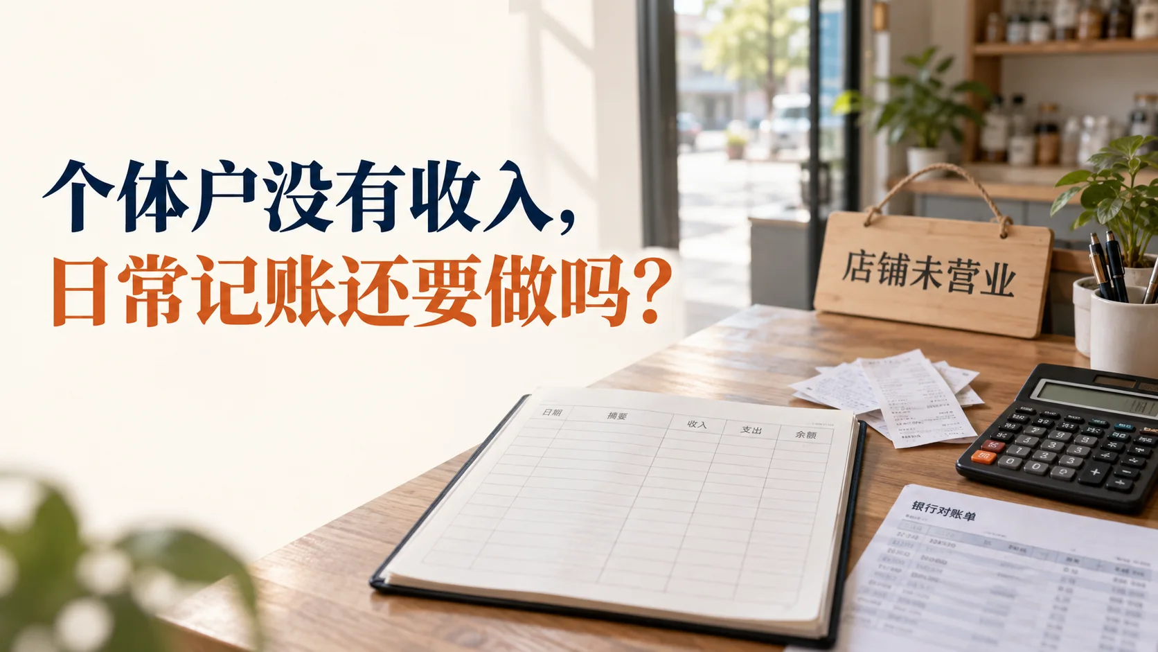 个体户没有收入，日常记账还要做吗？