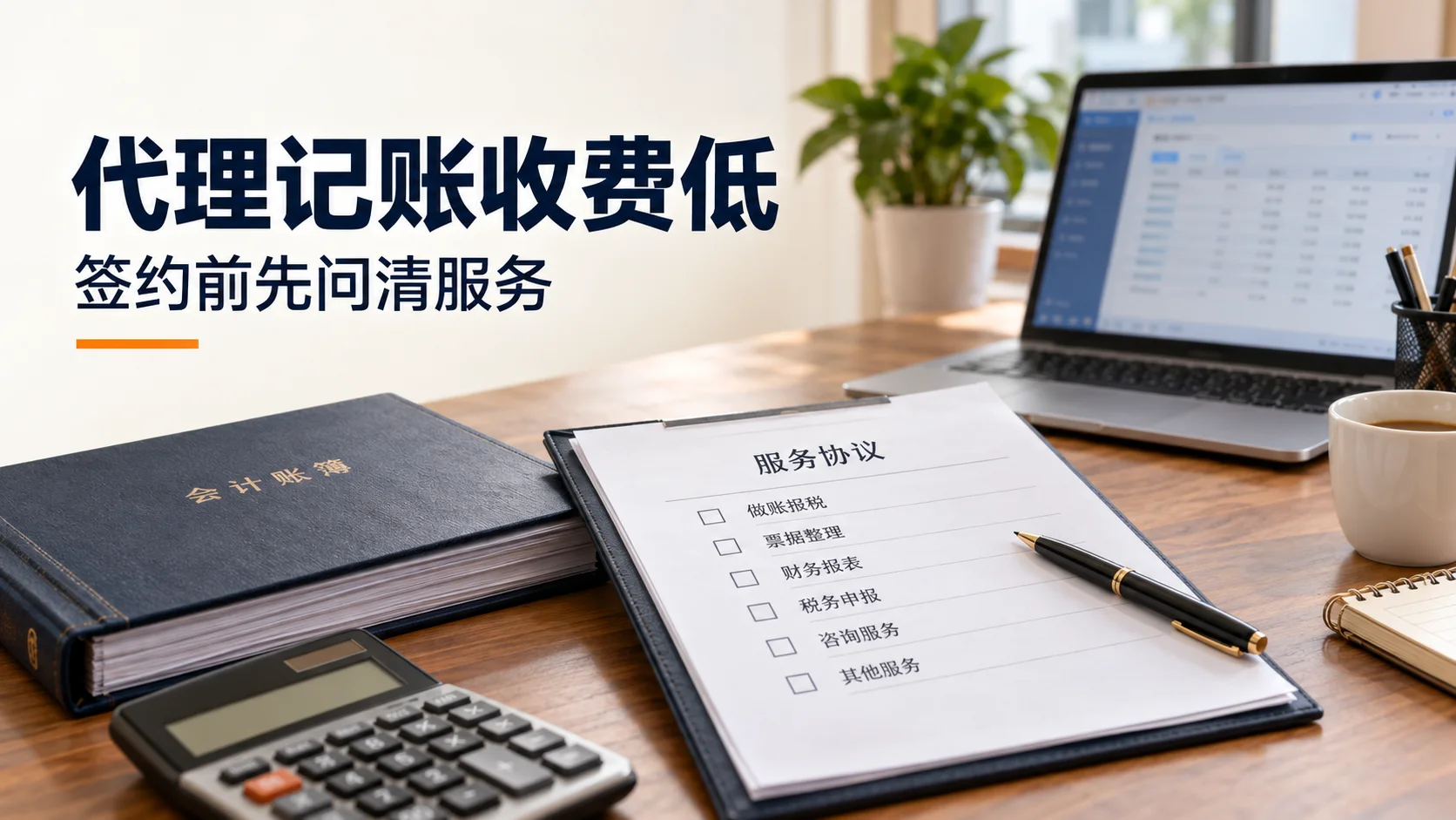 代理记账费用很低，签约前把服务范围问清楚