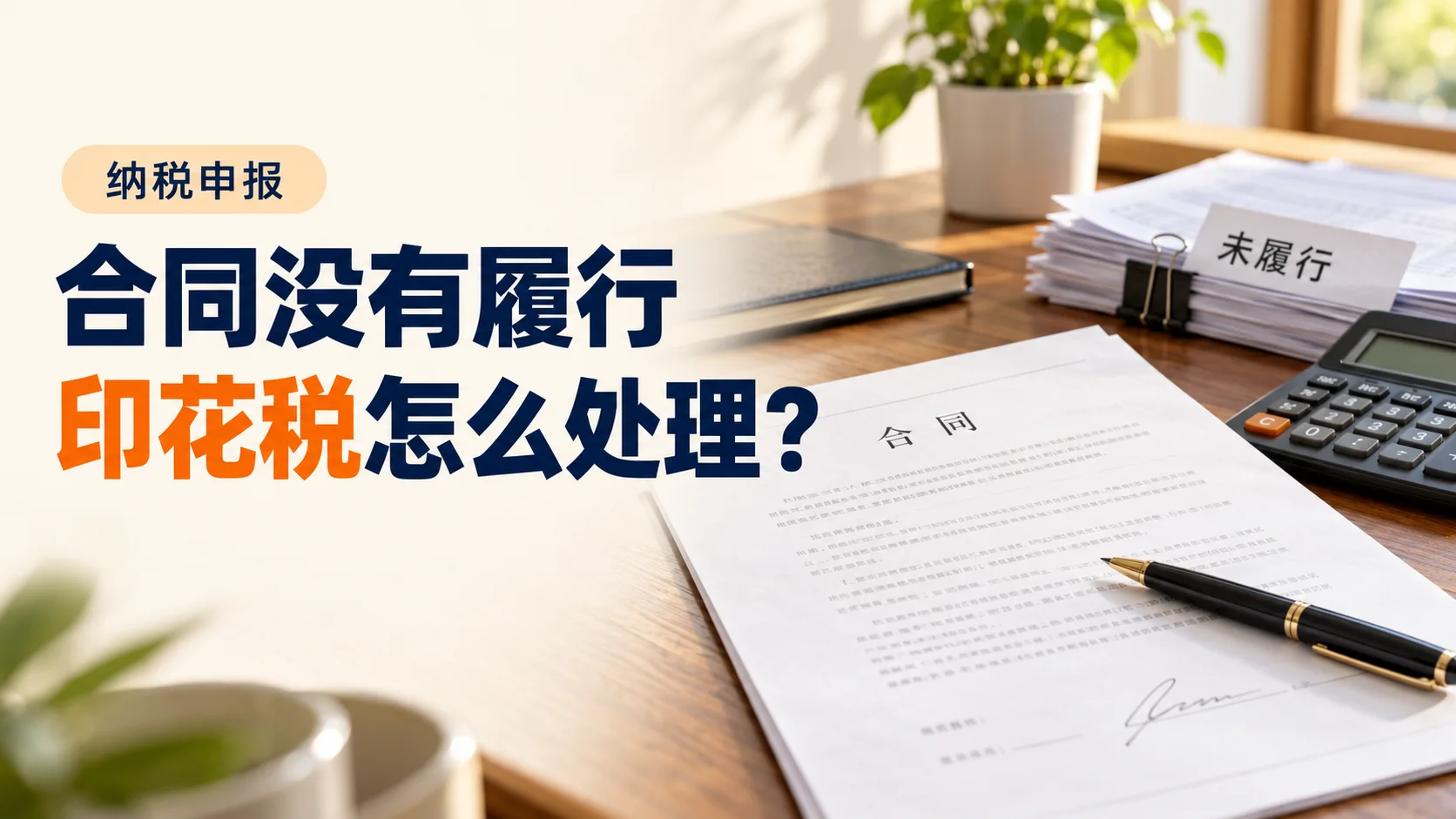 合同签了却没履行，印花税还要处理吗？